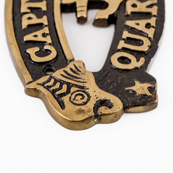 Captain's Quarters Door Plate Nautical Charm Plaque, Ship Boat Sign, Wall Decor - Picture 9 of 12